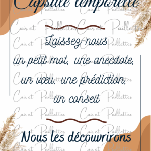 affiche capsule temporelle thème Terracotta