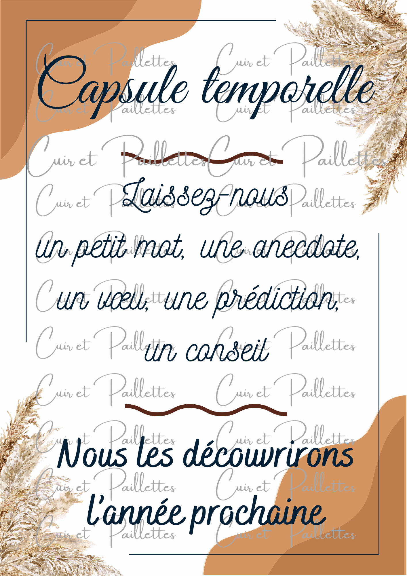 affiche capsule temporelle thème Terracotta