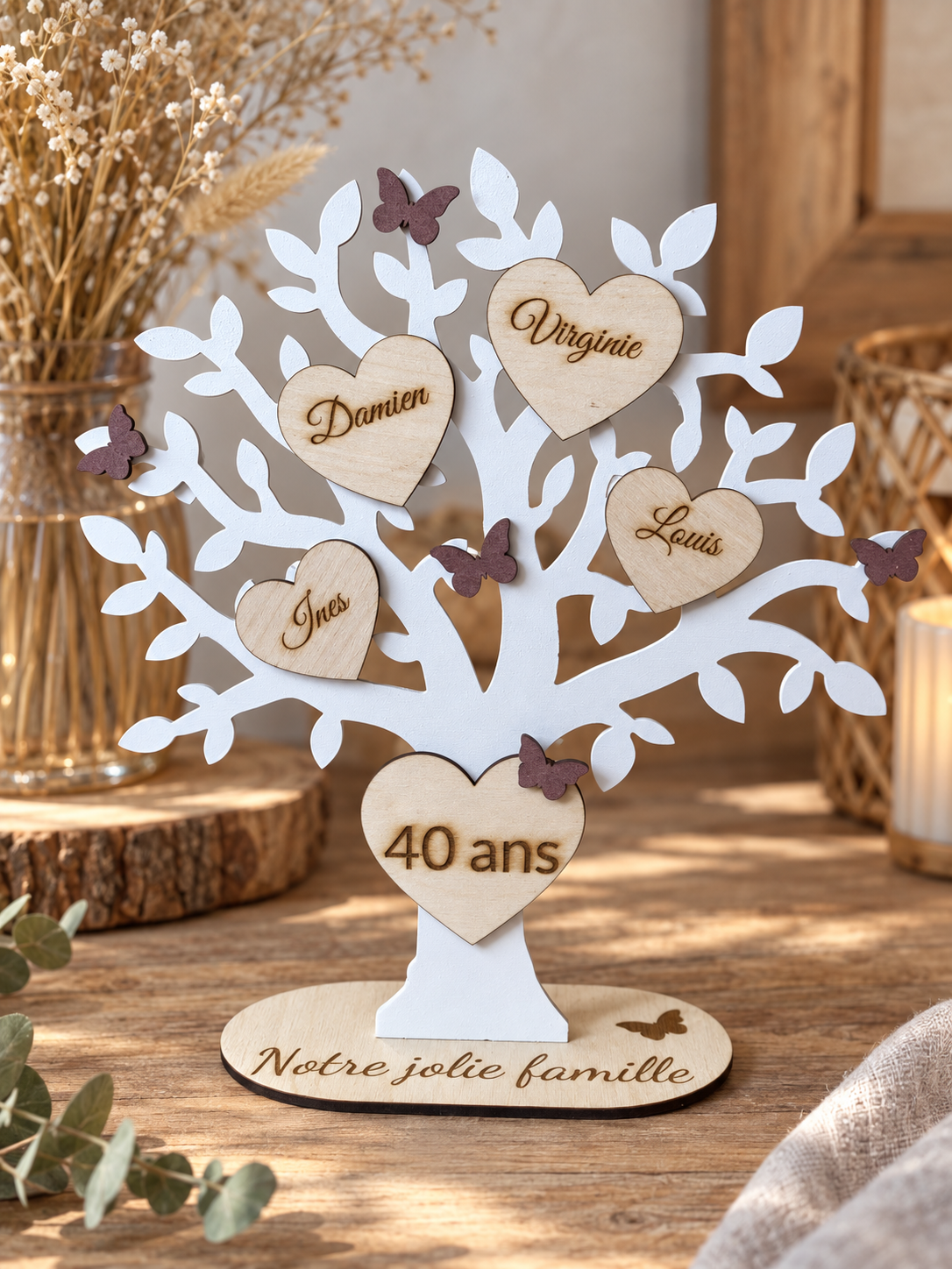 Arbre de vie personnalisable1 Arbre de vie en bois, cadeau personnalisé