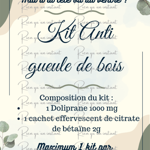 affiche kit anti gueule de bois thème dolce vita (copie)