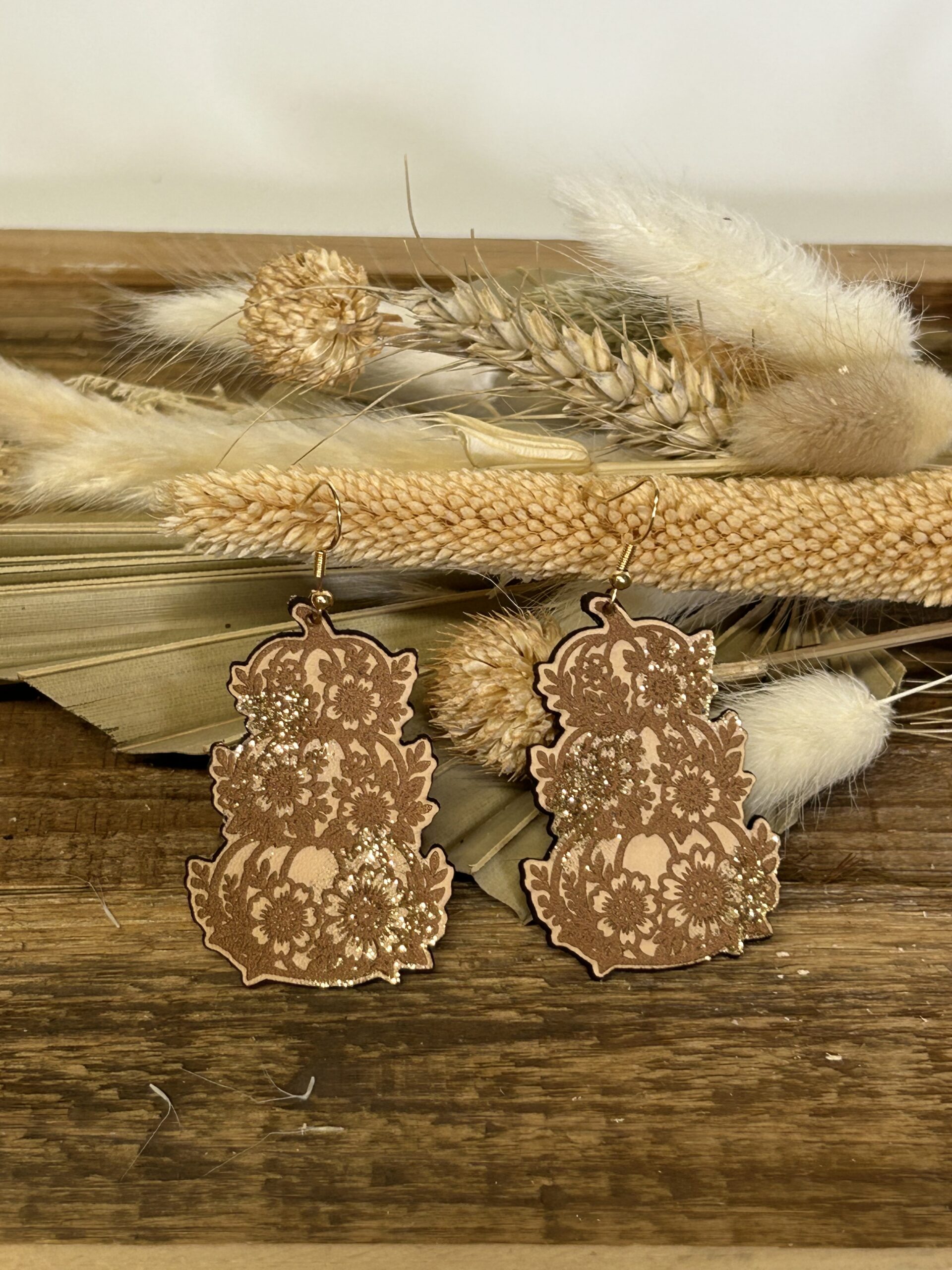 boucles d'oreilles en cuir