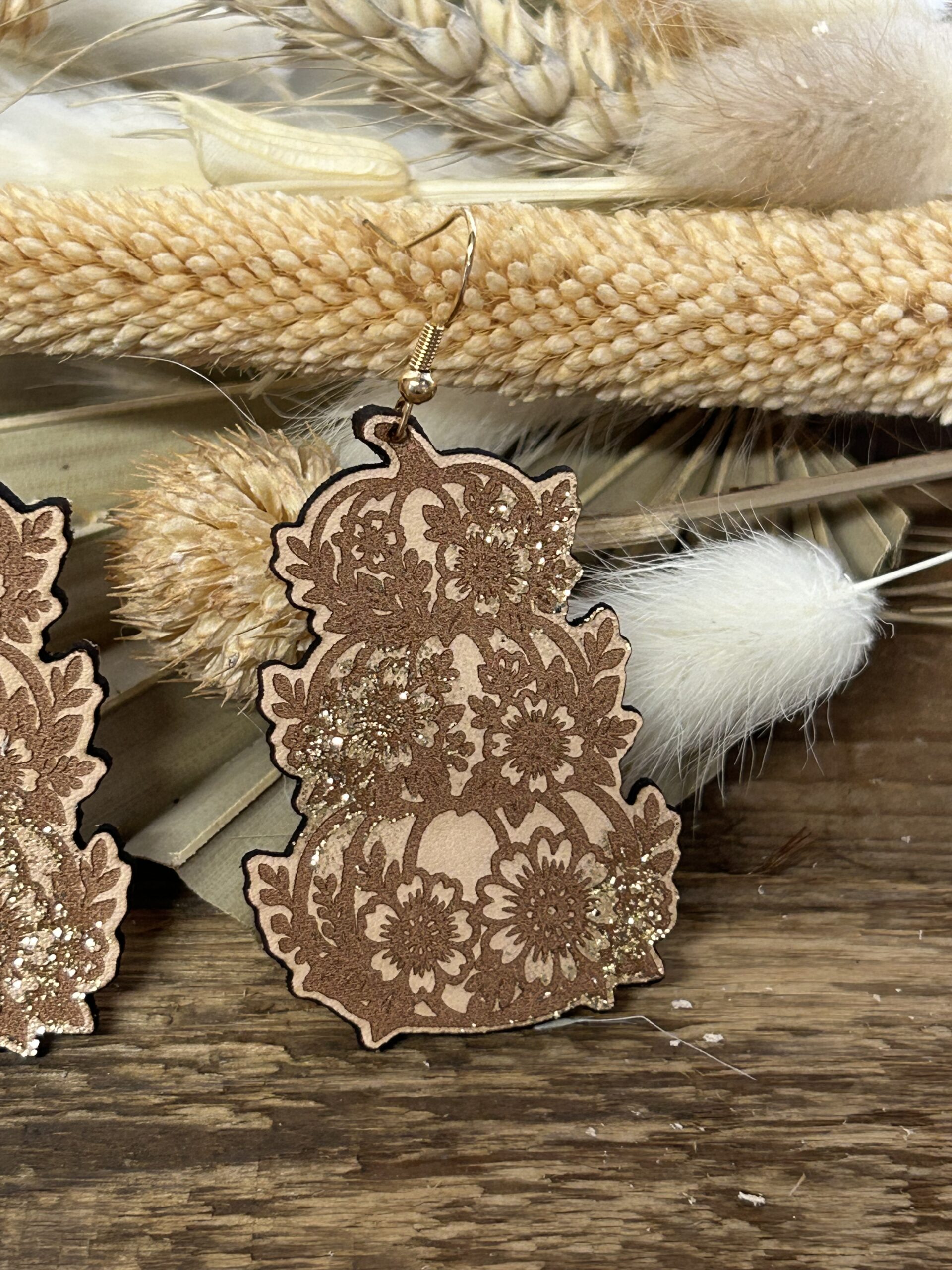 boucles d'oreilles en cuir