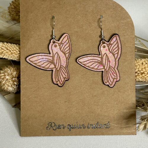 boucles d'oreilles en cuir