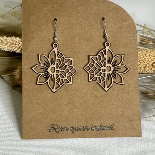 boucles d'oreilles en cuir