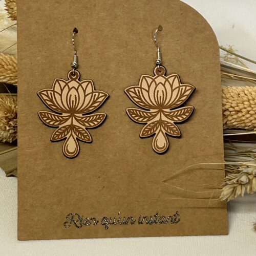 boucles d'oreilles en cuir fleurs (copie)