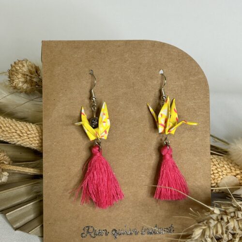 Boucles d'oreilles Origami