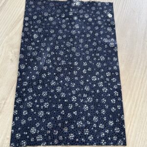 chute de cuir bleu marine argenté 2