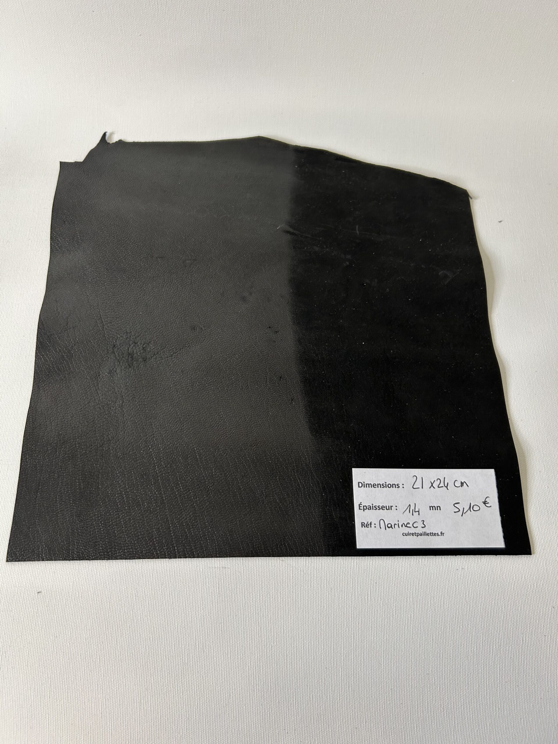 chute de cuir bleu marine holographique