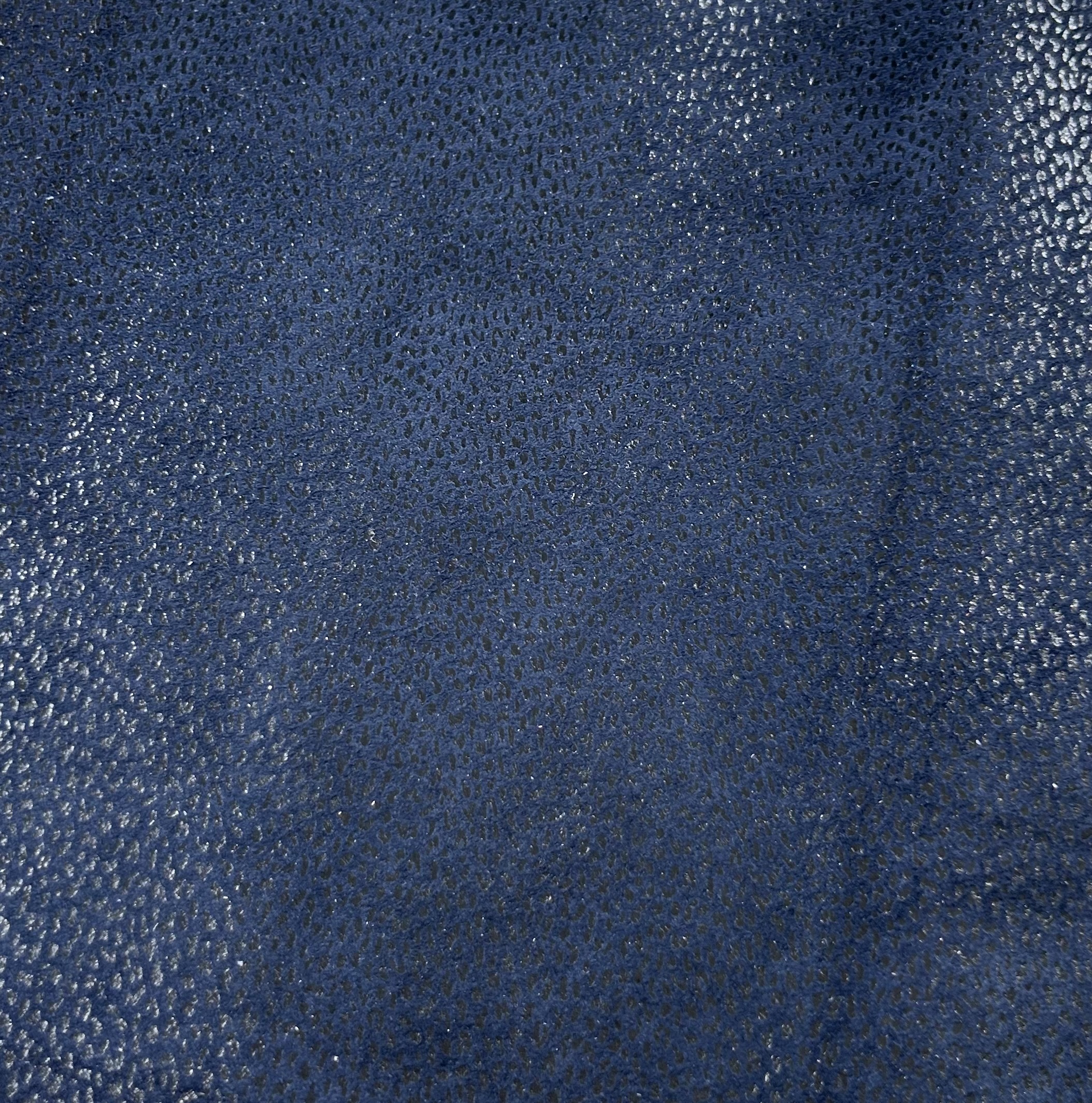 Chute de cuir bleu marine doublé