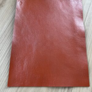 chute de cuir orange métalissé pour diy, fabrication bijoux orap1