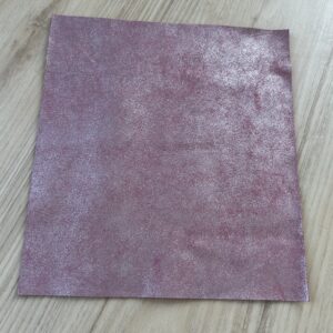 chute de cuir rose argenté pailleté