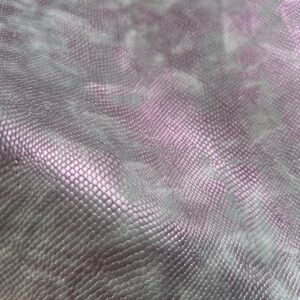 chute de cuir rose irisé imitatio serpent double cuir