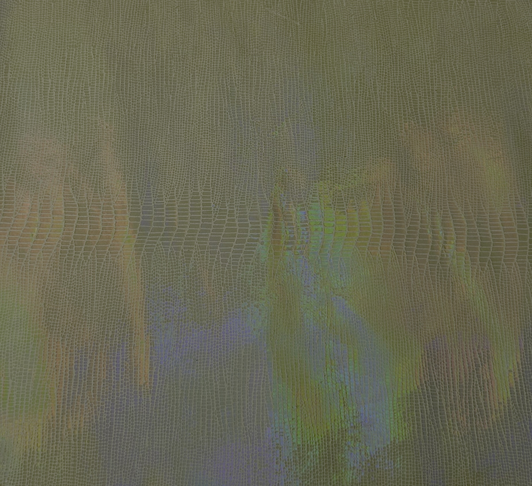 chute de cuir vert irisé holographique