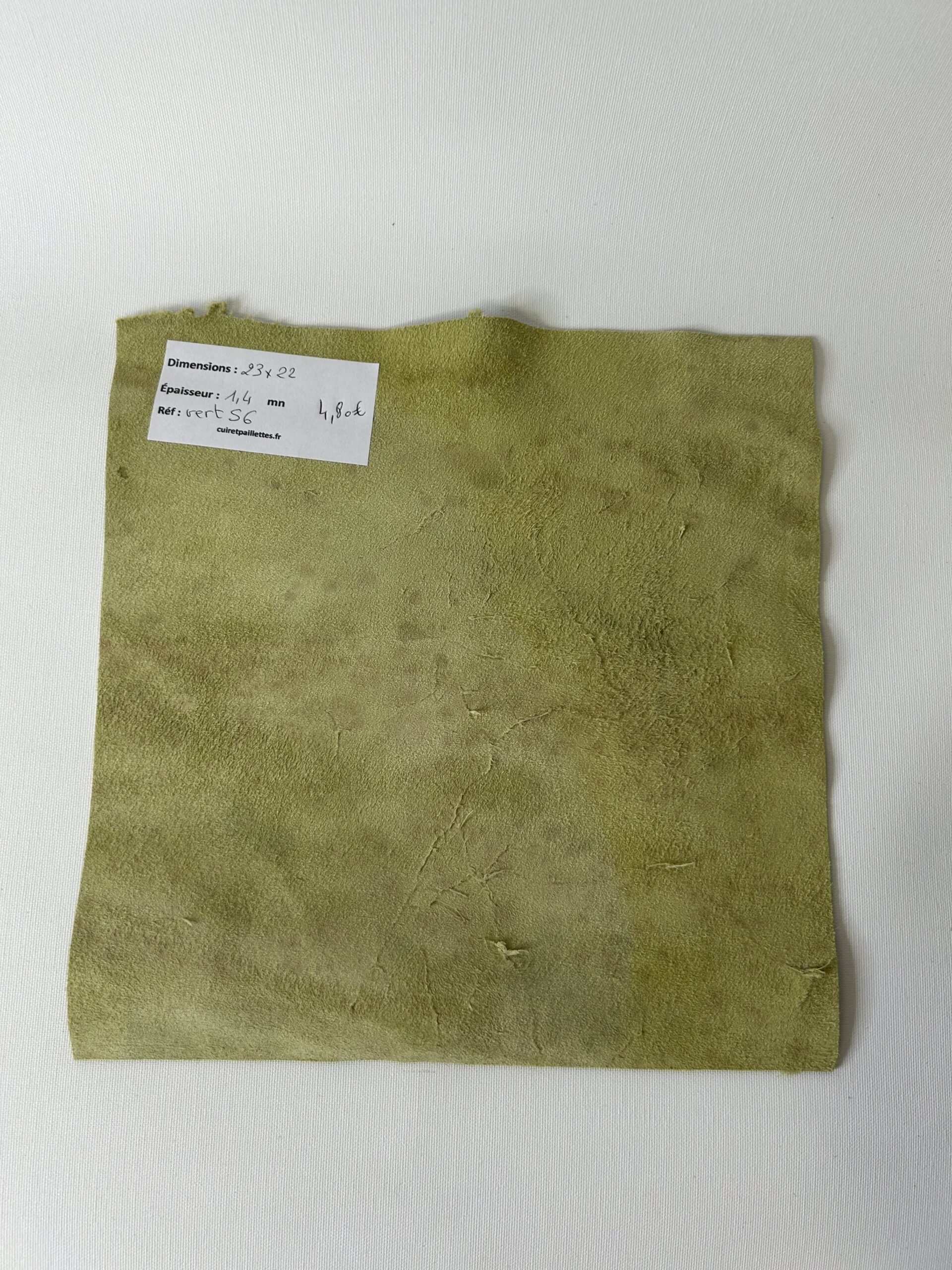 chute de cuir vert irisé holographique