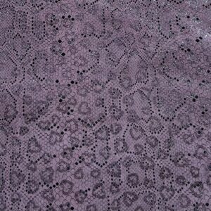 Chute de cuir violet coeur pailleté (C3)