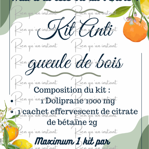 affiche kit anti gueule de bois thème