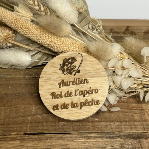 Décapsuleur magnétique "Roi de l'apéro et de la pêche"