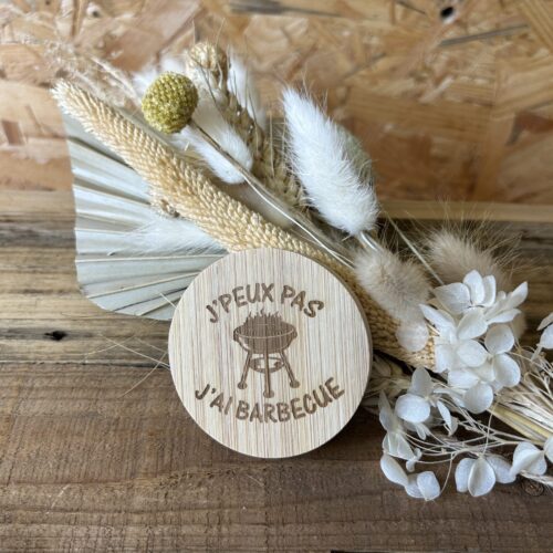 Décapsuleur magnétique "J'peux pas j'ai barbecue"