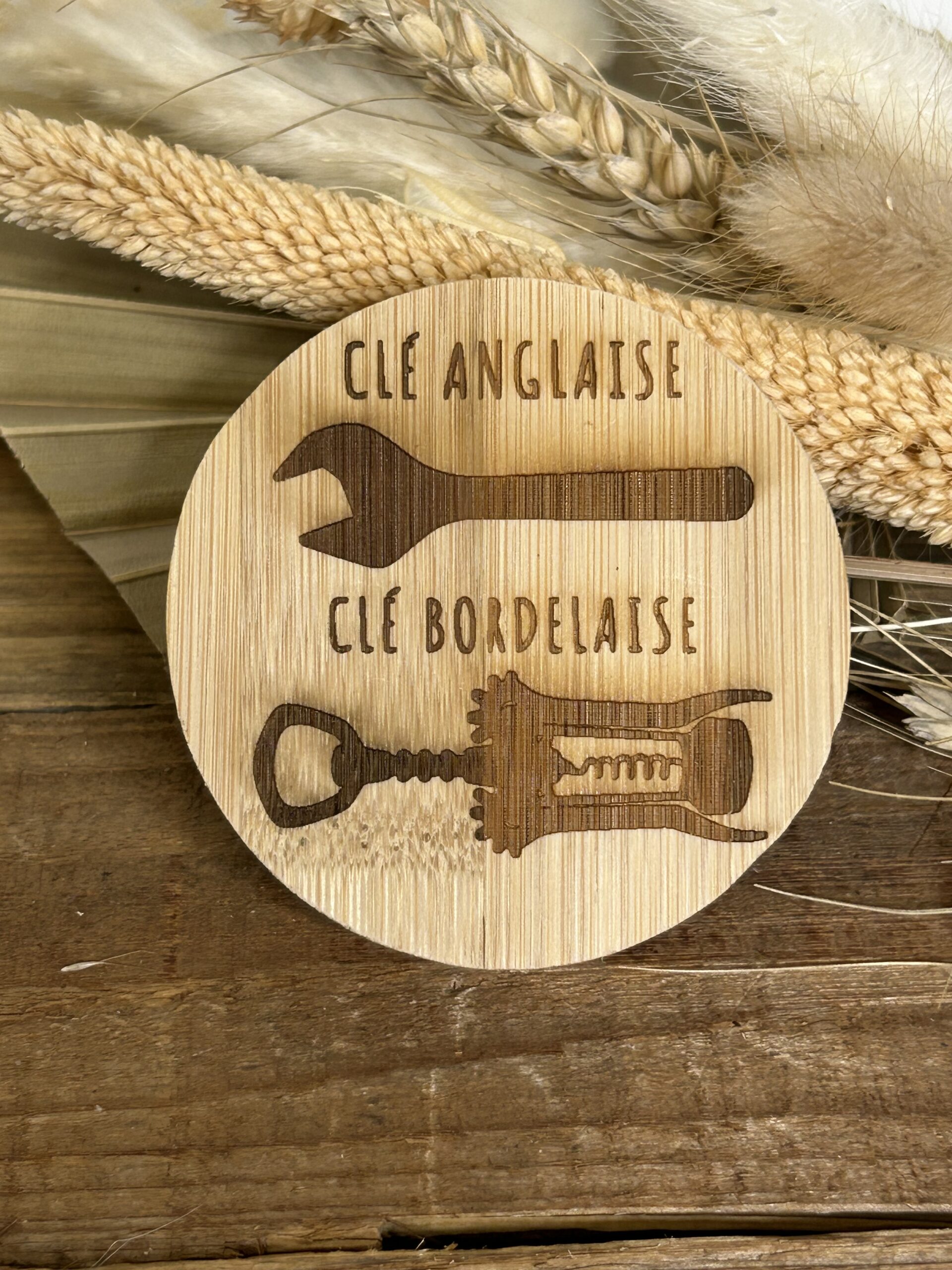 Décapsuleur magnétique "Clé Anglaise, Clé Bordelaise"