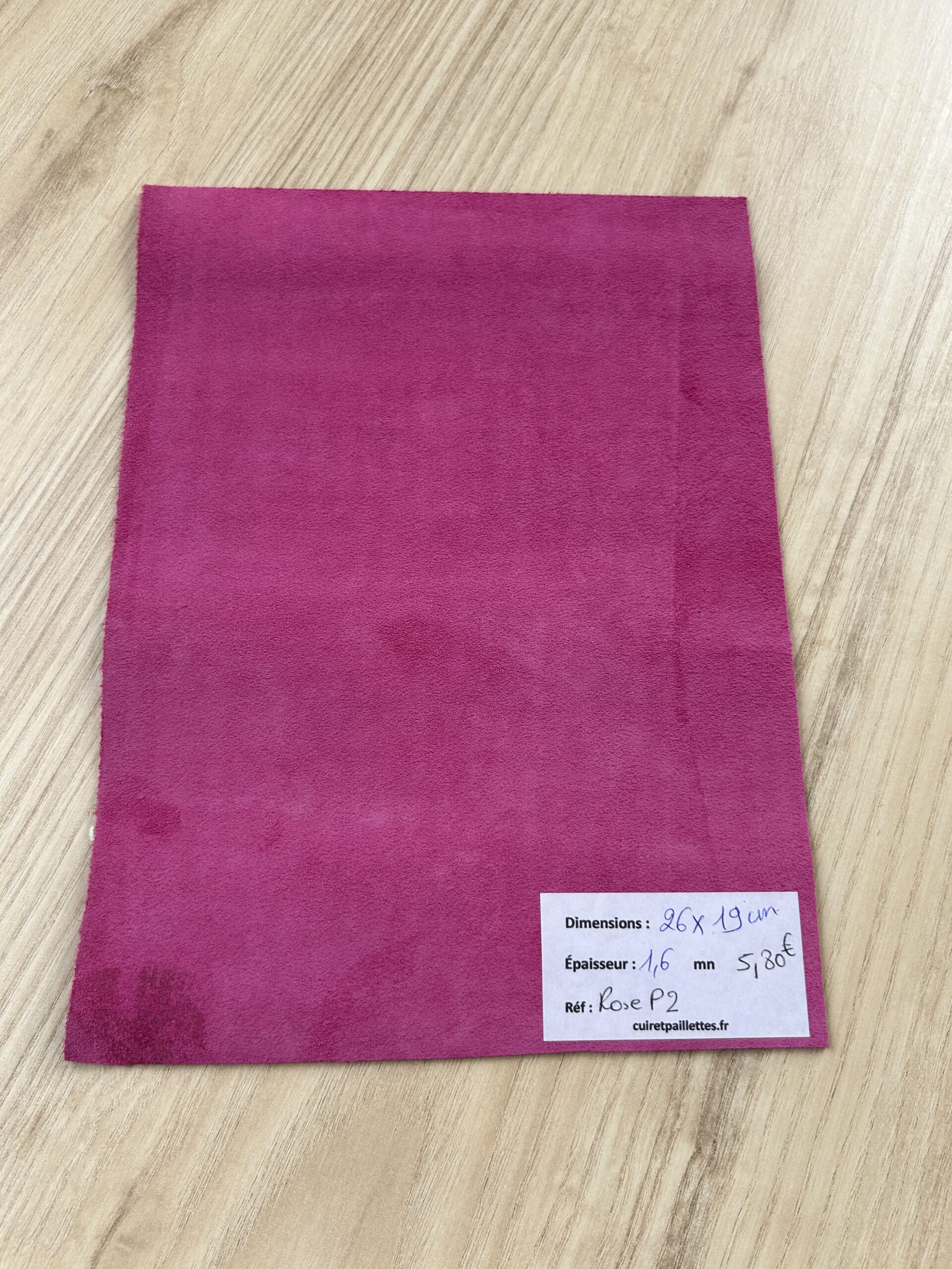 chute de cuir rose pois pailleté 26x19cm (rosep2)