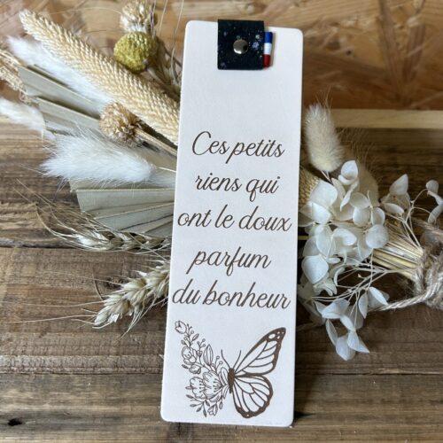 Marque-page en cuir - cadeau personnalisé