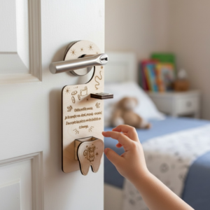 Porte-pièce de la petite souris en bois