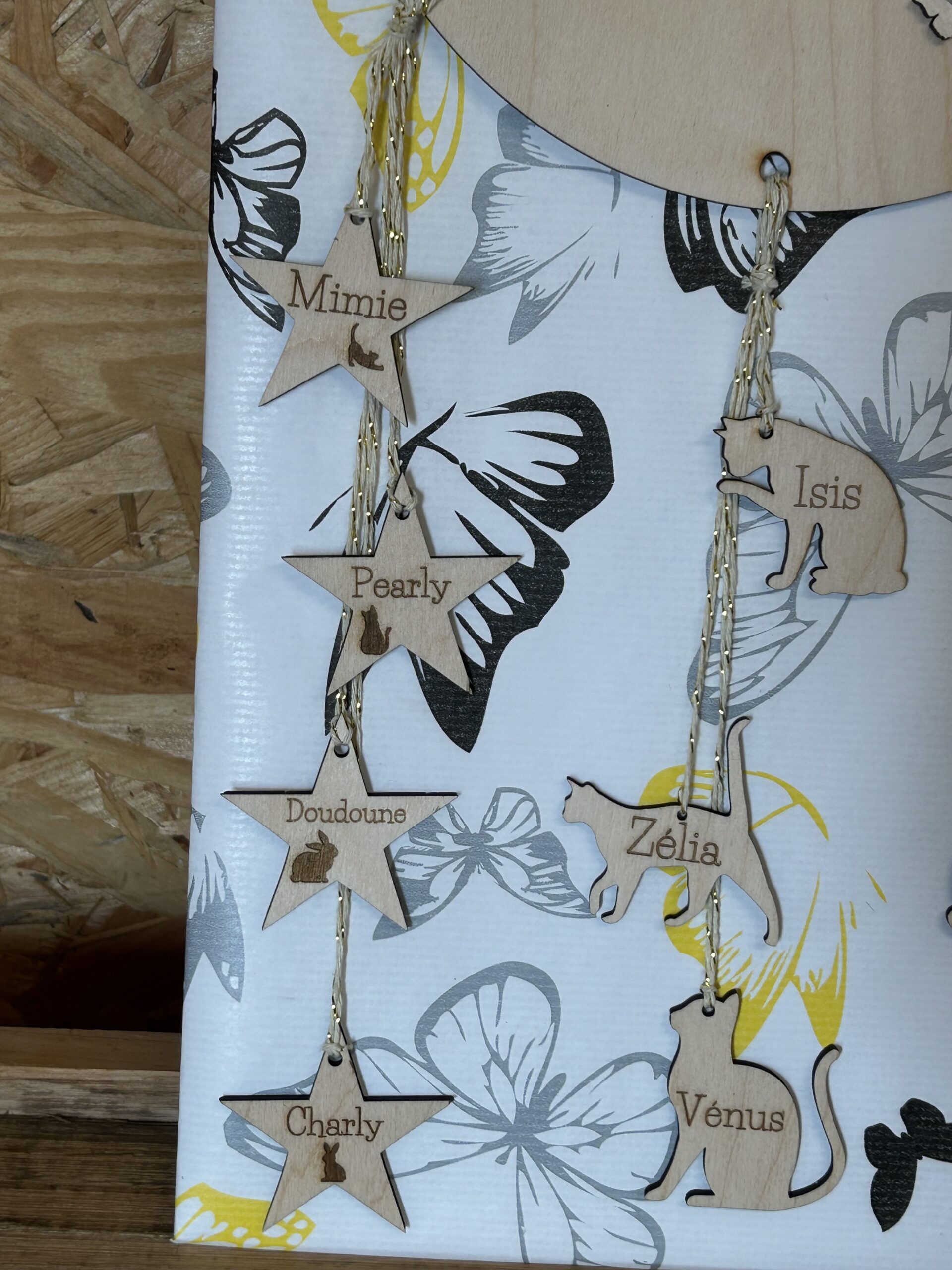 Plaque décorative personnalisée “Notre Famille” avec animaux – Image 6