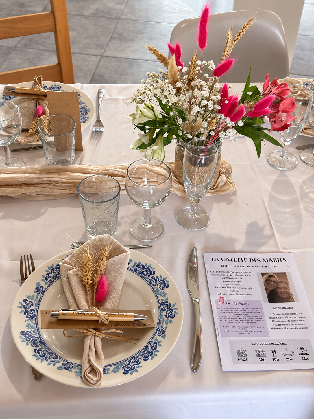 Table mariage 6 Table de mraige avec la gazette des mariés