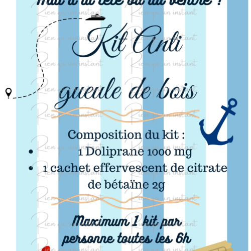 affiche kit anti gueule de bois thème