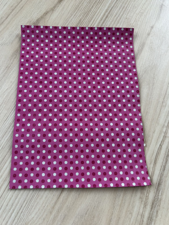 chute de cuir rose pois pailleté 26x19cm (rosep2)