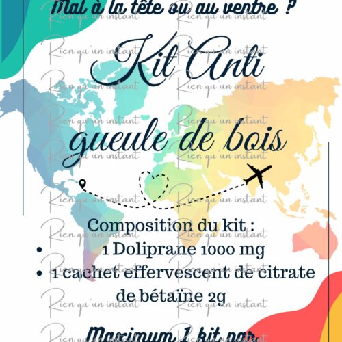 affiche kit anti gueule de bois thème