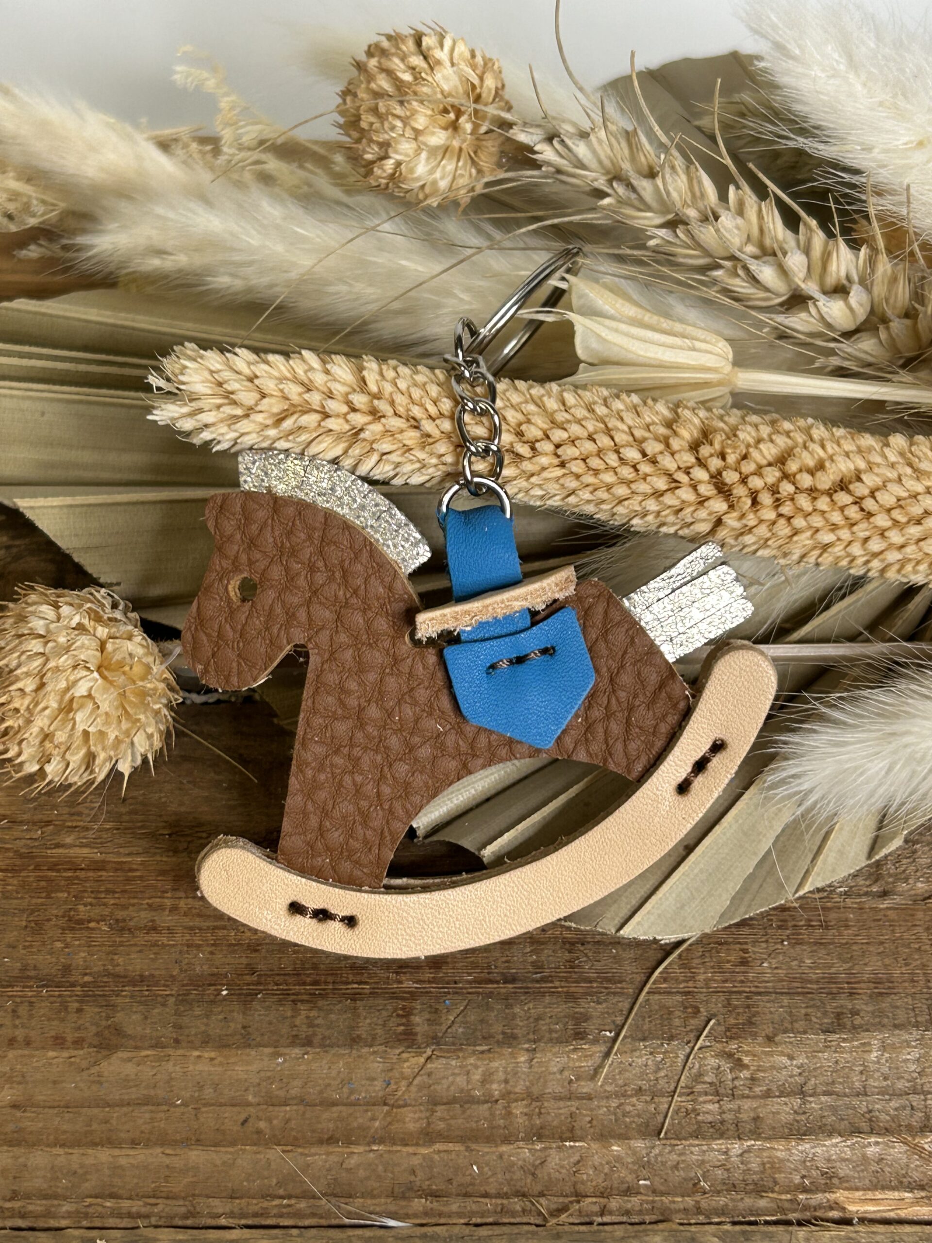 Bijoux de sac cheval à bascule en cuir