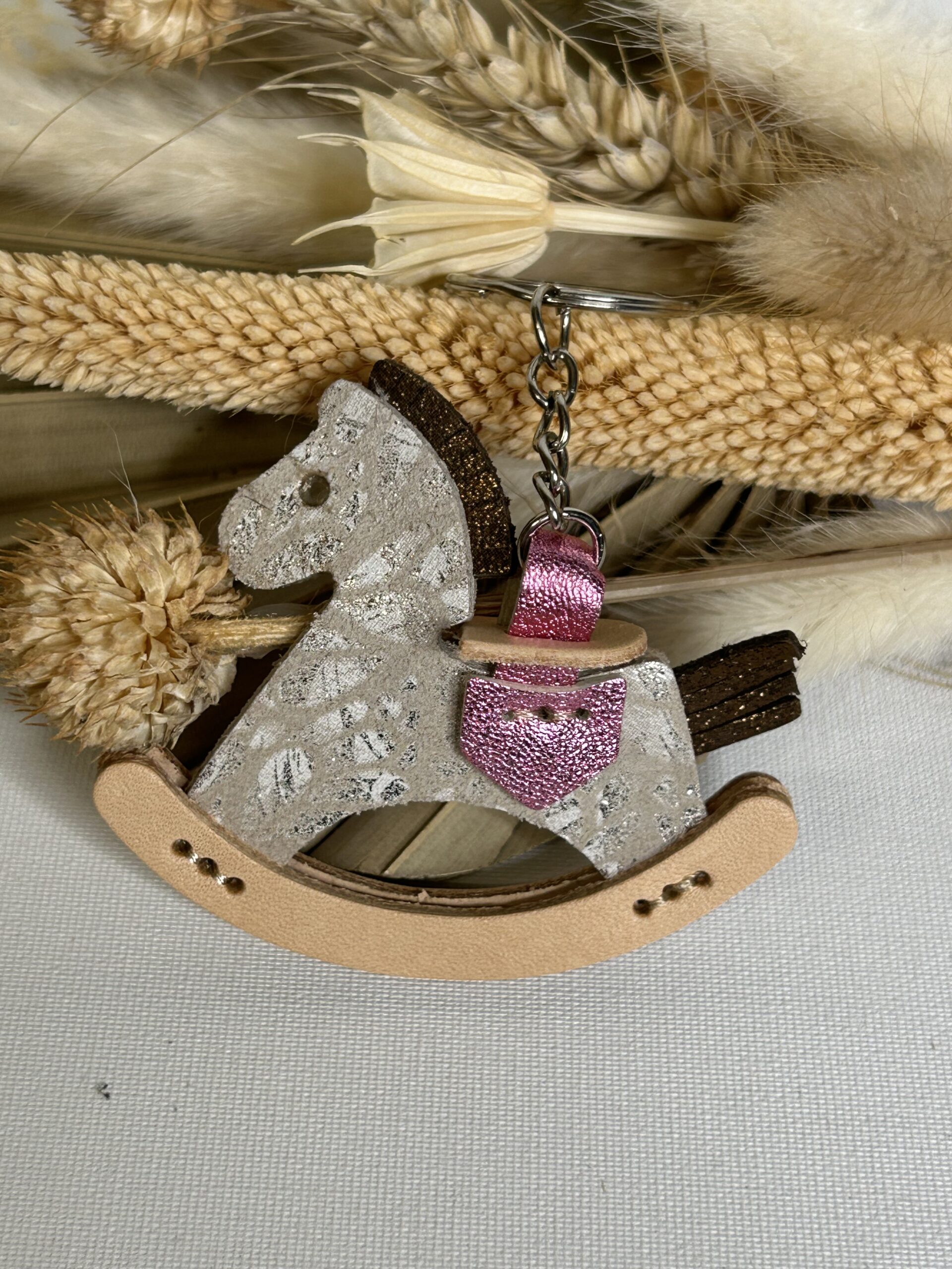 Bijoux de sac cheval à bascule en cuir