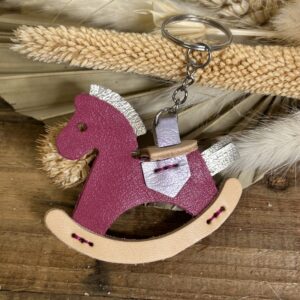 Bijoux de sac cheval à bascule en cuir