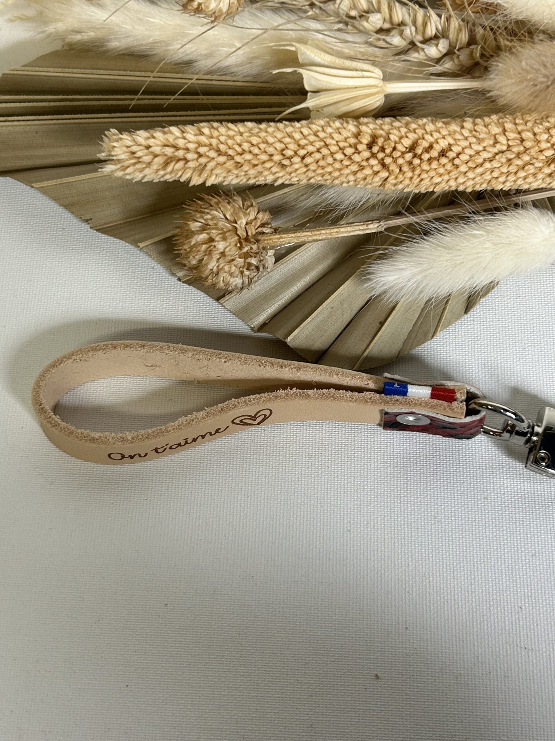 Porte-clé bande en cuir personnalisé – Image 2