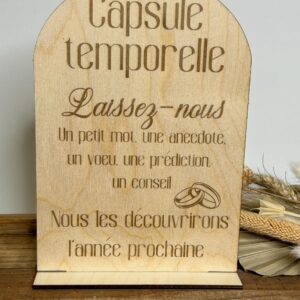 Capsule temporelle Panneau en bois