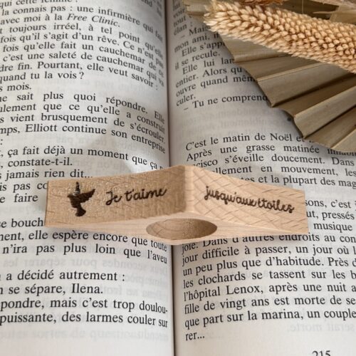 Bague de lecture en bois personnalisée
