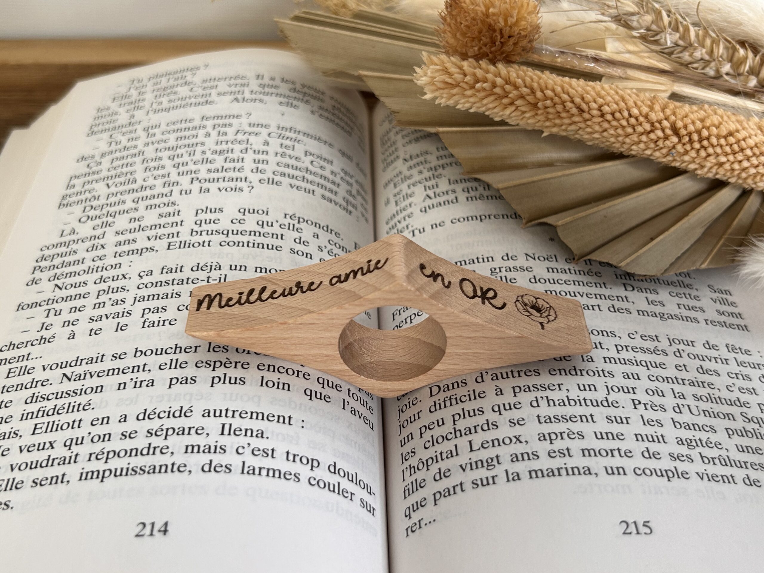Bague de lecture en bois personnalisée – Confort de lecture et cadeau émotion – Image 11