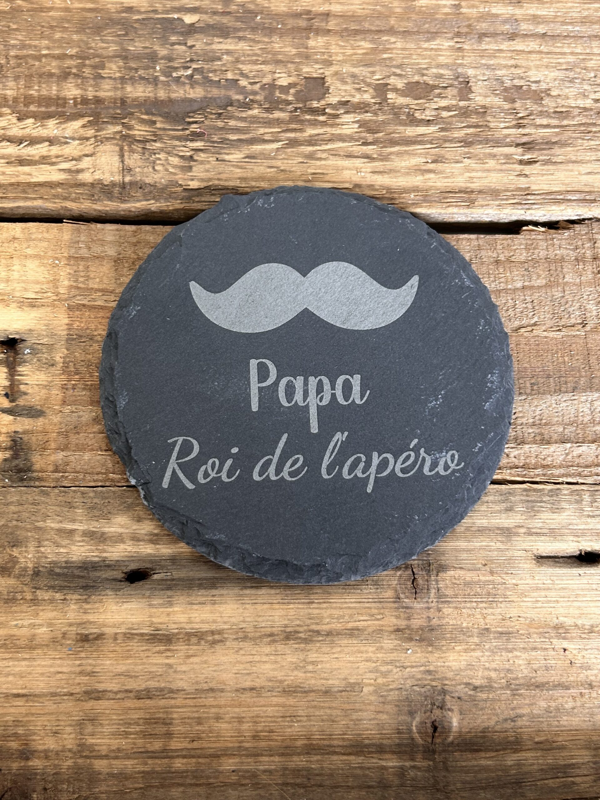 Dessous de verre en ardoise personnalisé – Message humoristique – Image 3