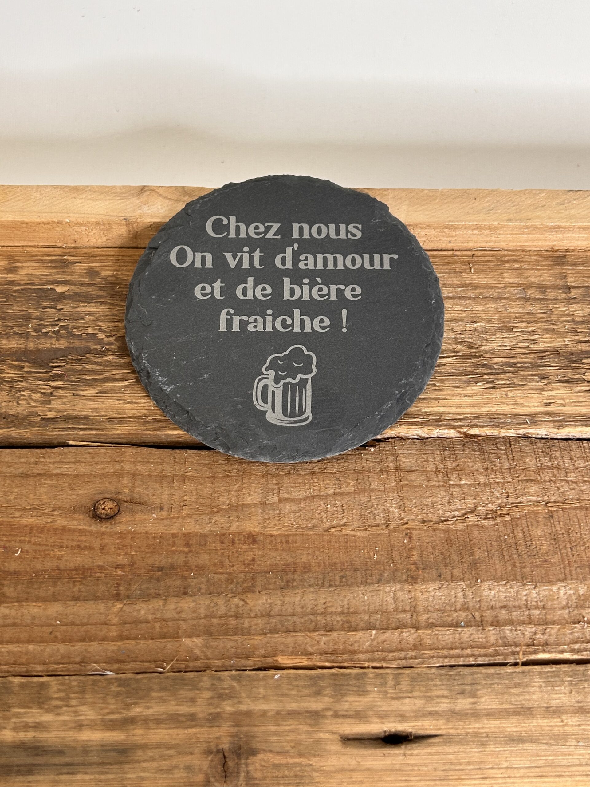Dessous de verre en ardoise personnalisé – Message humoristique – Image 10
