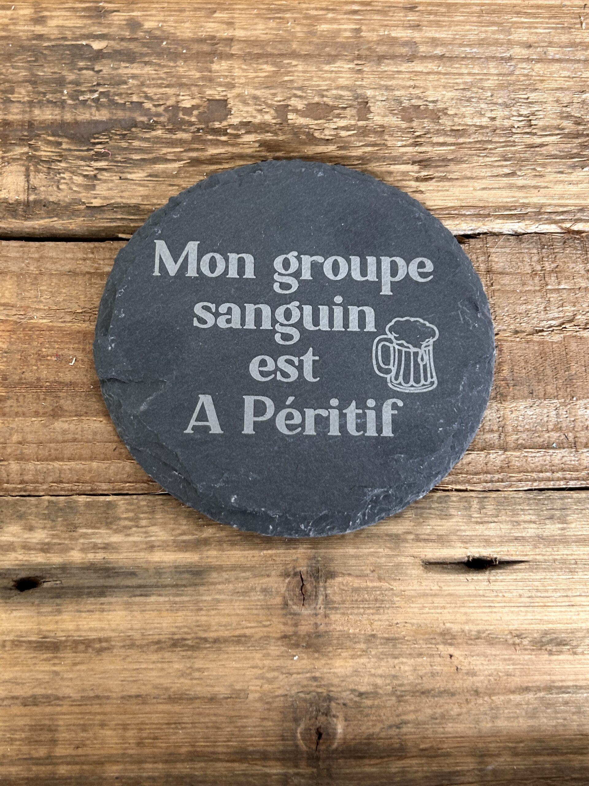 Dessous de verre en ardoise personnalisé – Message humoristique – Image 8