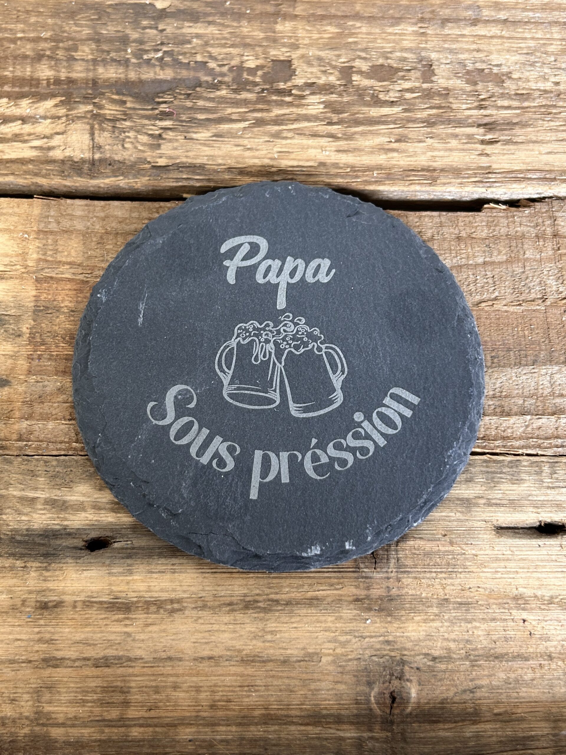 Dessous de verre en ardoise personnalisé – Message humoristique – Image 6