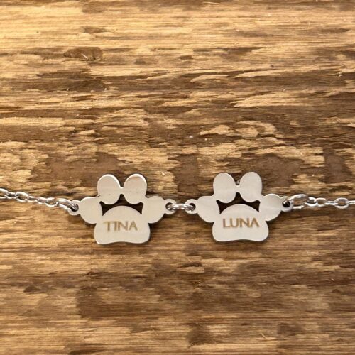 bracelet acier inoxydable pate de chat4
