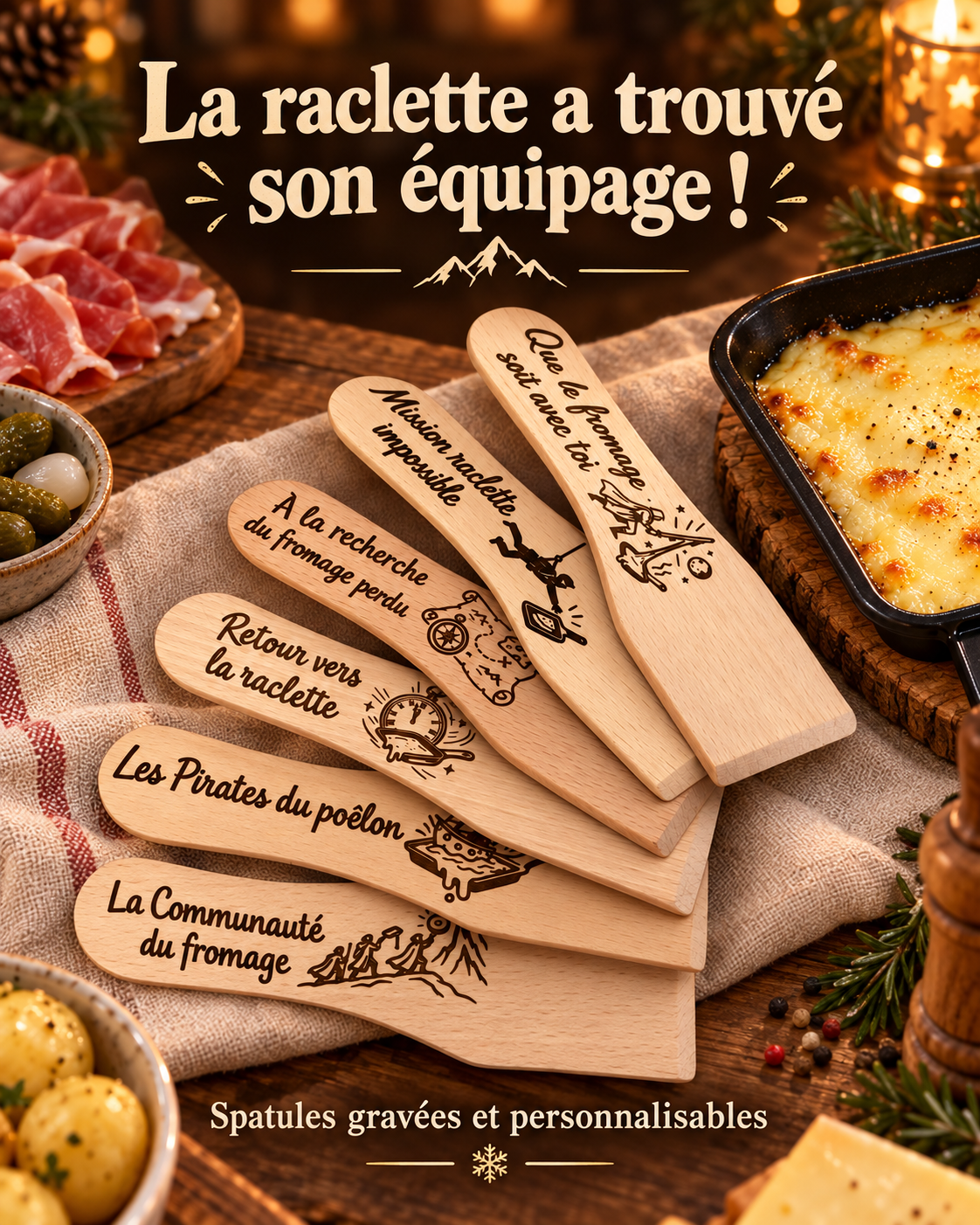 spatule raclette personnalisées2 spatule raclette personnalisées2