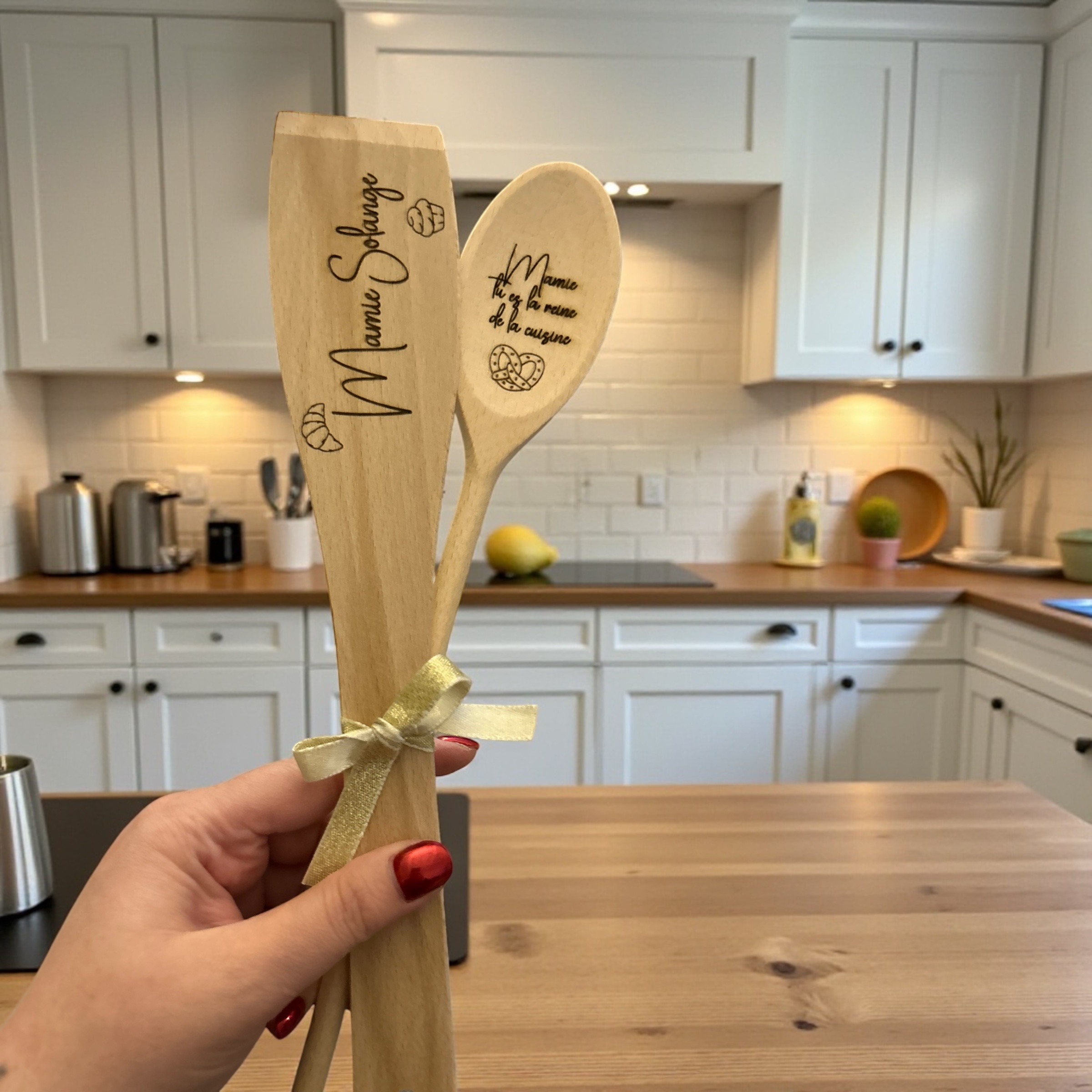 spatules en bois personnalisée1